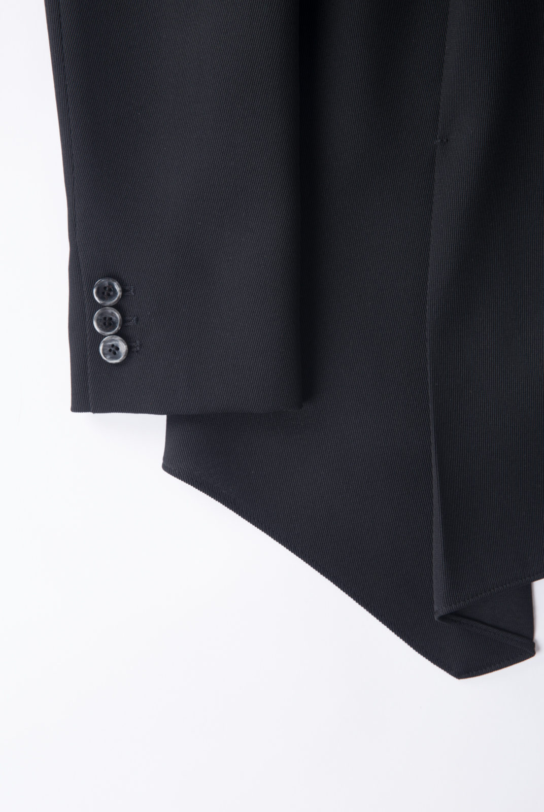 veste noire, laine vierge, sans col, non boutonnée, jil sander navy